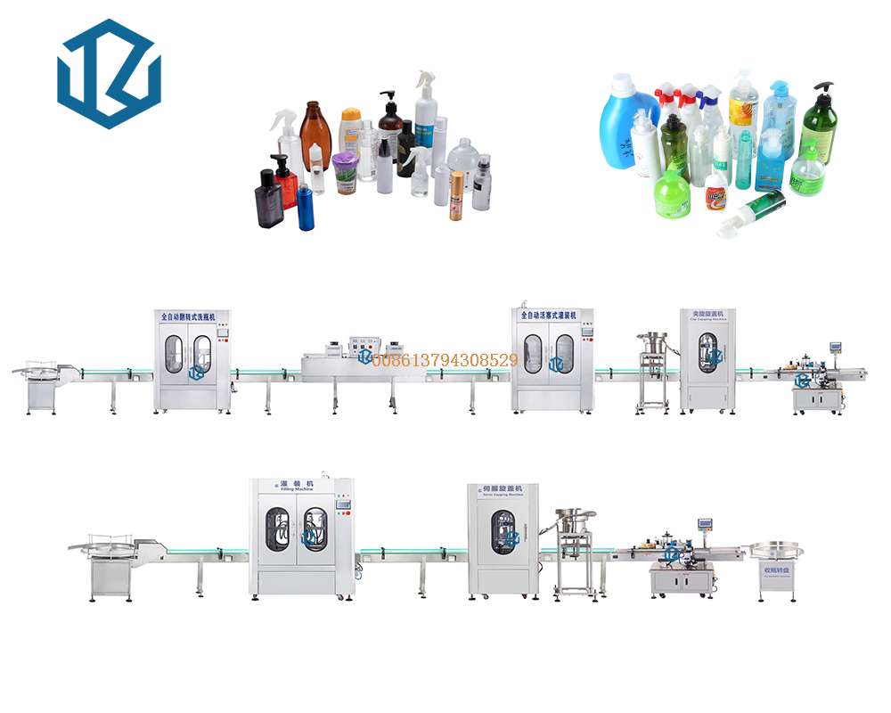 Costmetic-Detergent-Perfume-Liquid Soap-Shampoo-Hand Santizer Filling Machine Bottling Line Equi.jpg