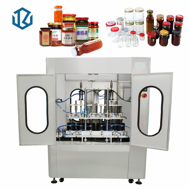 Prelong food stroage Automatic Bottle Filling And seal tin metal cap Vacuum Capping Machine