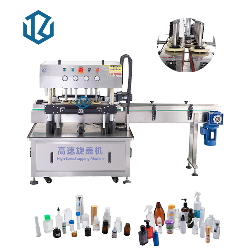 Automatic plastic bottle filling screw cap seal capping machine for oil perfume shampoo