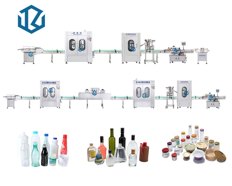 Anti Dropping tea drinks coffe purified water sports drinks condiments Filling Production Line.jpg