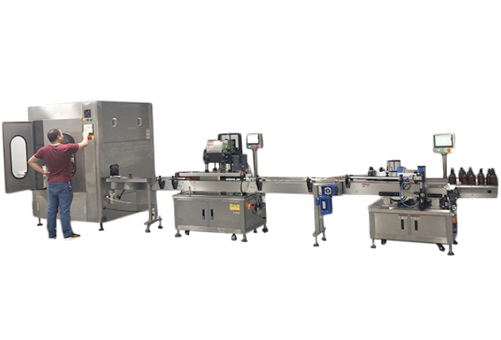 Explosion - Proof Alcohol Filling Production Line 1.2KW With Capping Labeling Machine.jpg