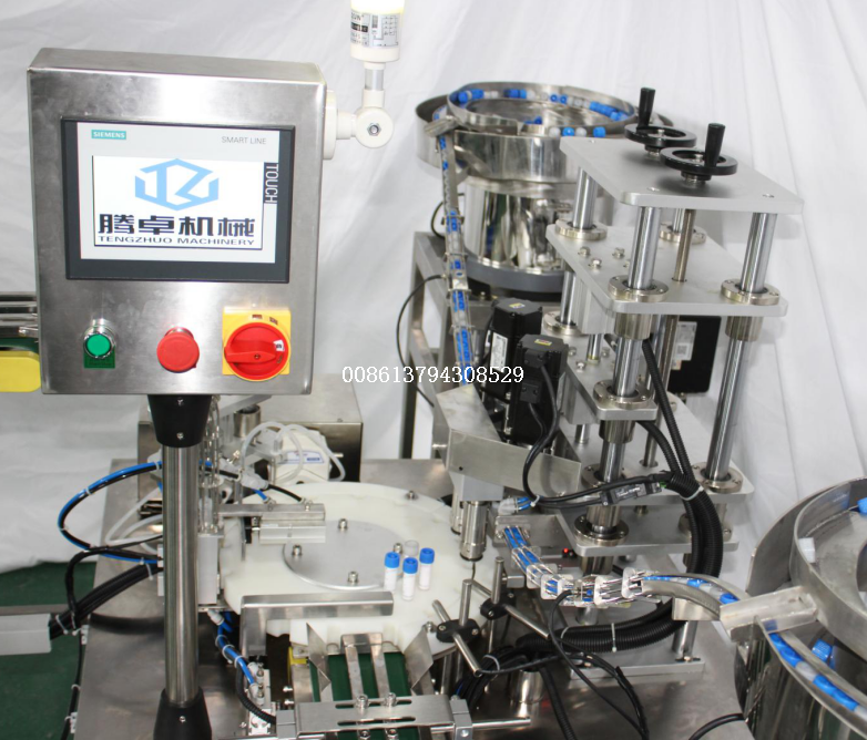 Antivirus reagent sampling tube filling, sealing and labeling production line.jpg