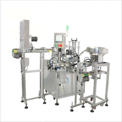 Automatic gel aseptic ​extraction tube reagent filler vail tube bottling filling cap seal machine