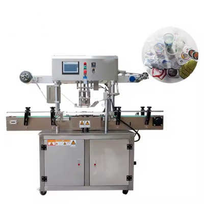 Automatic Rotary Single Head Roll Film Food Container Heat Sealing Machines
